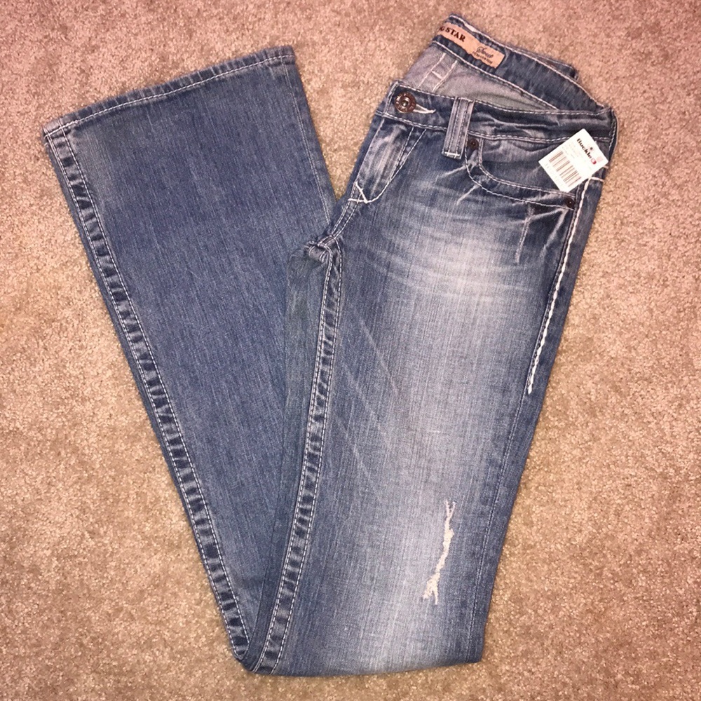 Big star sweet ultra-low rise Buckle jeans